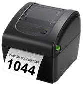 Traditional e-queue. Printing tickets with numbers